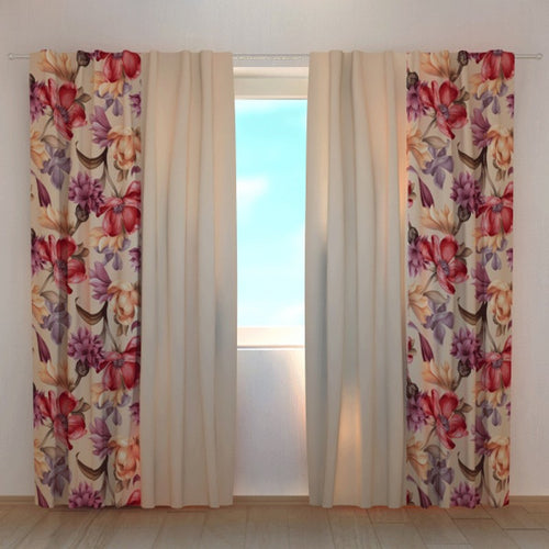 Tende su misura con stampa Fantasia di fiori