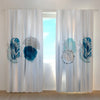 Tende su misura con stampa Delicati disegni blu