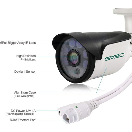 SV3C HD Camera 1080P - Telecamera Senza Fili da Esterno con Rilevamento del Movimento, Audio Bidirezionale,Visione Notturna