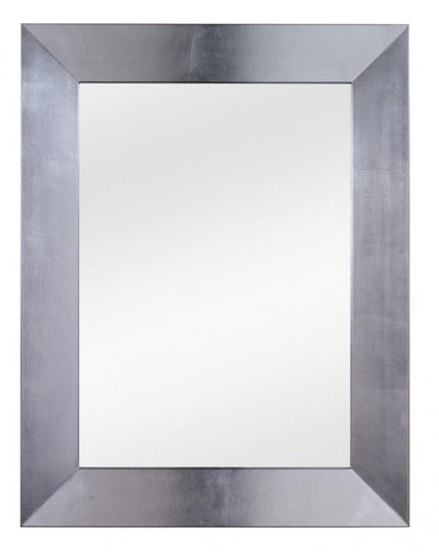 MOBILI 2G - Specchiera in foglia argento rettangolare- Misure: 69 x 89 x 3