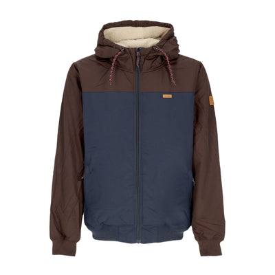 IRIEDAILY Giubbotto Uomo Insulaner Soft Jacket Navy Brown da uomo