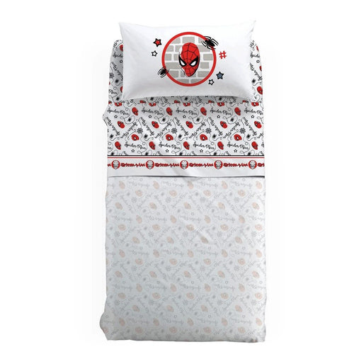 Completo lenzuola Spiderman Wall Caleffi in cotone