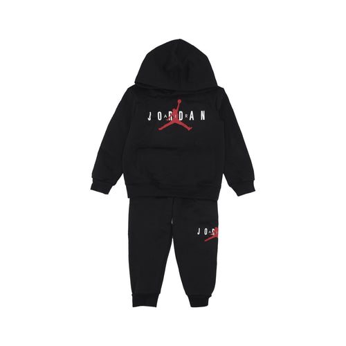 JORDAN Completo Tuta Bambino Sustainable Po Hoodie Set Black da bambino