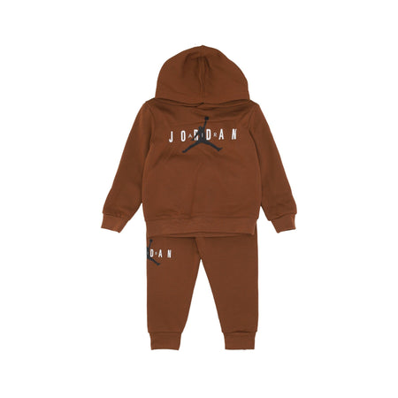 JORDAN Completo Tuta Bambino Sustainable Po Hoodie Set Light British Tan da bambino