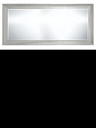 MOBILI2G - Specchiera foglia argento brillante rettangolare l.90 x h.180 x p.7