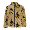 HUF Orsetto Uomo Flamin Zip Sherpa Fleece Oatmeal da uomo