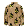 HUF Orsetto Uomo Flamin Zip Sherpa Fleece Oatmeal da uomo