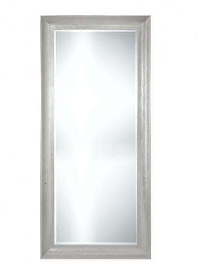 MOBILI2G - Specchiera foglia argento brillante rettangolare l.71 x h.91 x p.7
