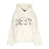 OBEY Felpa Cappuccio Donna Collegiate Hoodie Fleece Unbleached da donna
