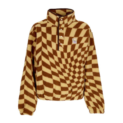 OBEY Giubbotto Pile Infilabile Donna Wavy Pop Over Jacket Sepia Multi da donna