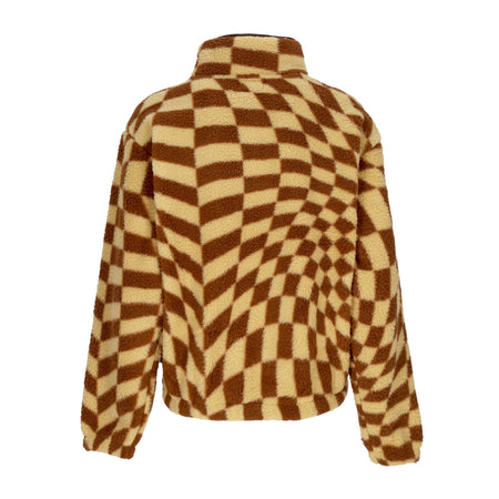 OBEY Giubbotto Pile Infilabile Donna Wavy Pop Over Jacket Sepia Multi da donna
