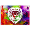 Quadro su tela, Astrazione di leone colorato