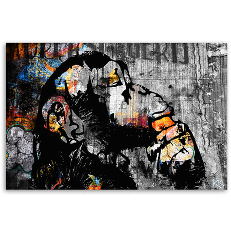 Quadro su tela, Street Art Banky Monkey Abstraction