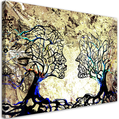 Quadro su tela, Kiss Tree Love Abstraction