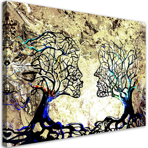 Quadro su tela, Kiss Tree Love Abstraction