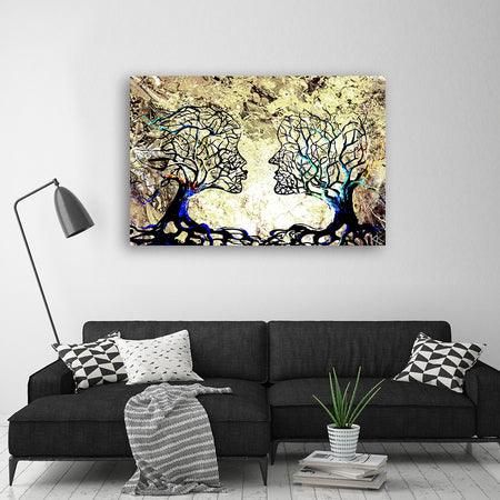 Quadro su tela, Kiss Tree Love Abstraction