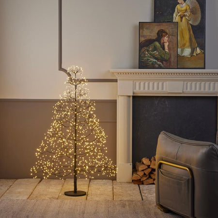 Albero di Natale Faggio con LED luminosi a luce calda decorazione natalizia
