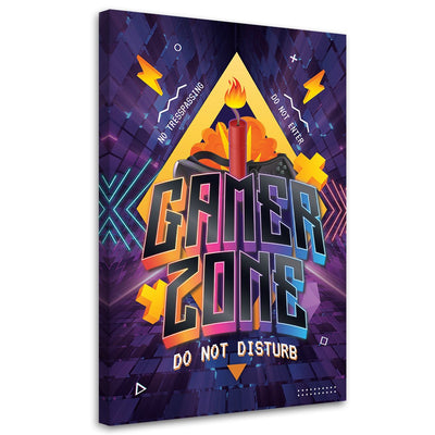 Quadro su tela, Iscrizione della zona del giocatore