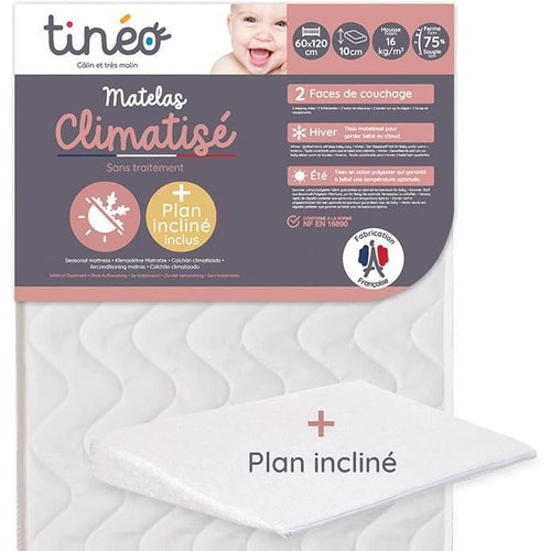 TINEO Materasso climatizzato 60x120 cm + piano inclinato 15  (set)