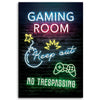 Quadro su tela, Iscrizione della stanza dei giocatori di gioco