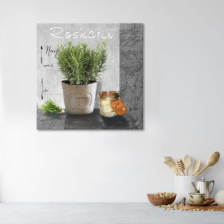 Quadro su tela, Rosemary Spetiche per la cucina