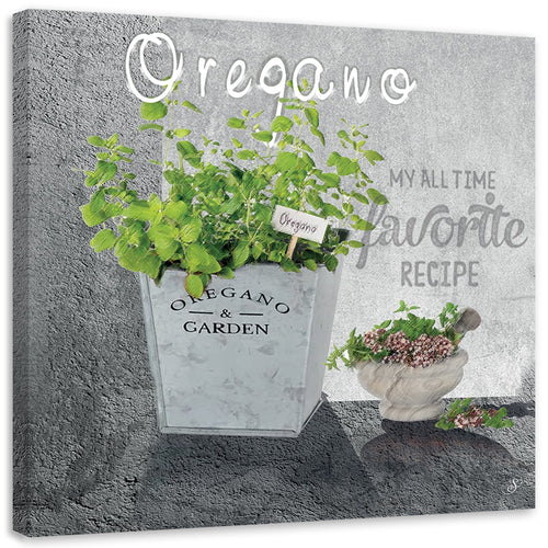 Quadro su tela, Spezie di cucina di origano