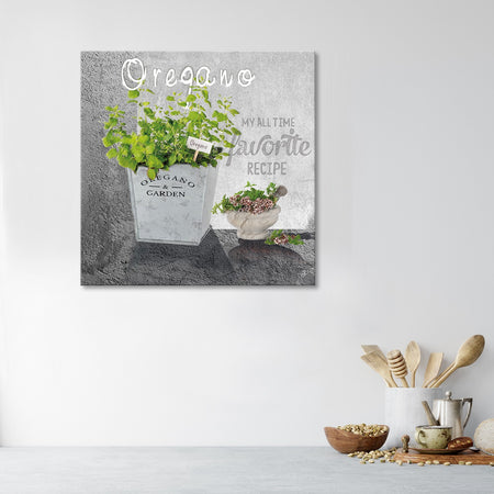 Quadro su tela, Spezie di cucina di origano
