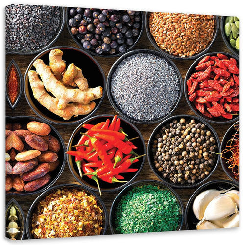 Quadro su tela, Spezie di cibo e cucina