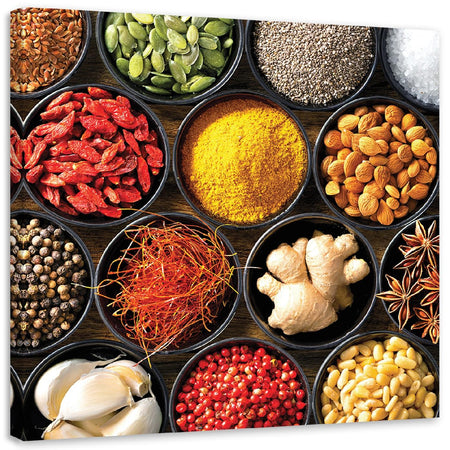 Quadro su tela, Spezie per il cibo in cucina