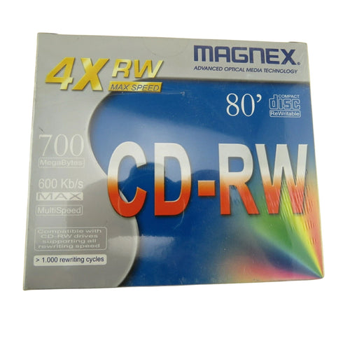 10Pz. MAGNEX CD-RW 4X 700Mb 600 Kb/s