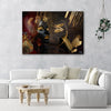 Quadro su tela, African Woman Gold Abstraction