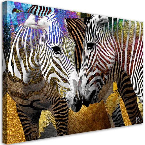 Quadro su tela, Animali zebra astratti