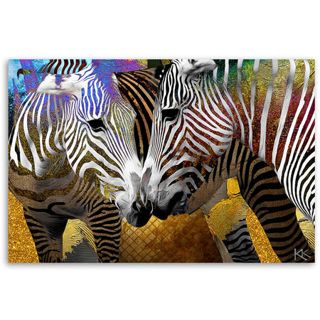 Quadro su tela, Animali zebra astratti