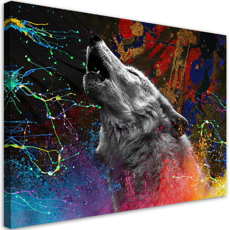 Quadro su tela, Wolf Animal Nature