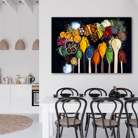 Quadro su tela, Erbe spezie per la cucina