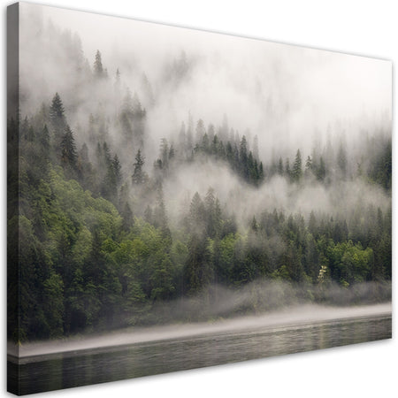 Quadro su tela, Foresta nella nebbia