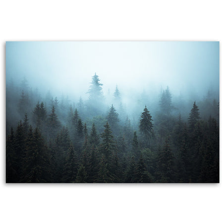 Quadro su tela, Foresta nella nebbia
