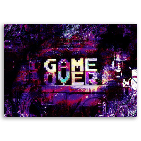 Quadro su tela, Gioco astratto su iscrizione