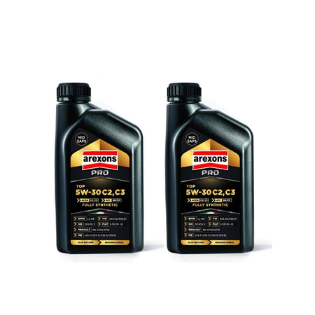 Arexons 2 Litri Olio Auto Pro 5w-30 C2/c3 Benzina/diesel ( 2 confezioni da 1 Litro)