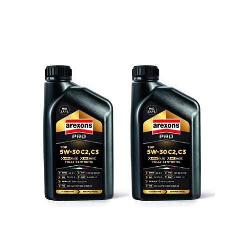 Arexons 2 Litri Olio Auto Pro 5w-30 C2/c3 Benzina/diesel ( 2 confezioni da 1 Litro)