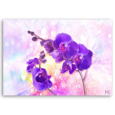 Quadro su tela, Fiore di orchidea viola