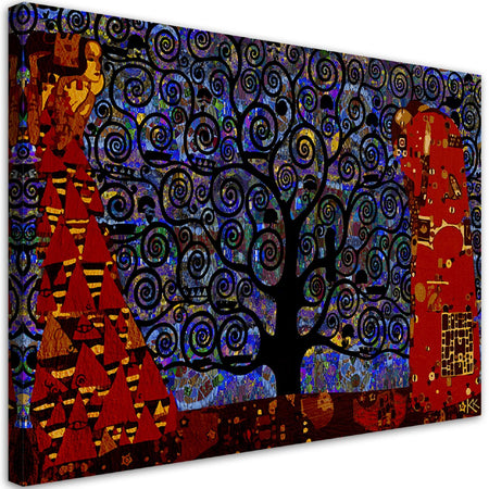 Quadro su tela, Blue Tree of Life Abstraction