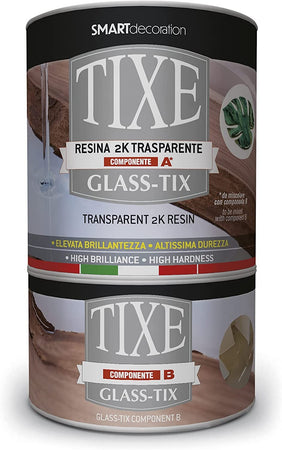 Tixe Glass-Tix 750ml di resina trasparente bicomponente