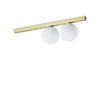 Plafoniera Contemporaneo Binomio Metallo Ottone 2 Luci G9 4W 3000K Ip20