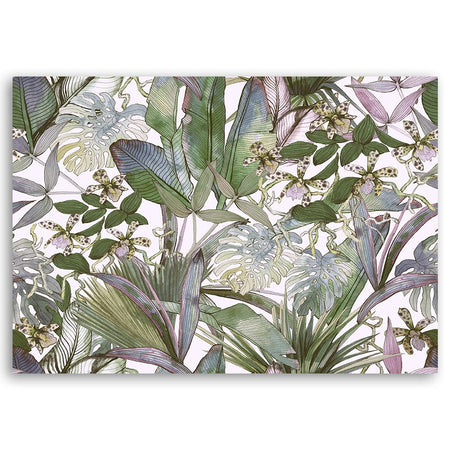 Quadro su tela, Foglie tropicali di Monster