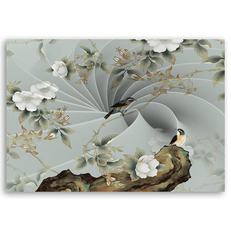 Quadro su tela, Uccello su un ramo