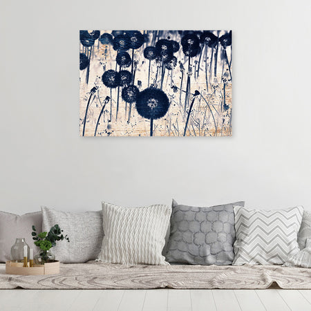 Quadro su tela, Denti di leone su vecchie schede