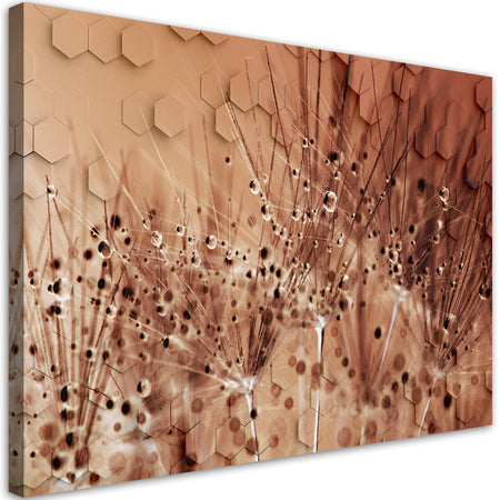 Quadro su tela, Dente di leone in gocce di rugiada