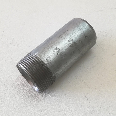 Raccordo 1"+1/2 x 10cm a saldare tronchetto vite di prolungamento in acciaio zincato