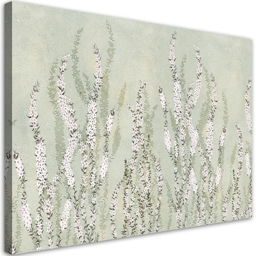 Quadro su tela, Piccoli fiori sullo sfondo del muro